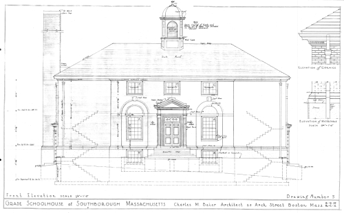 Design for facade - Charles M. Baker Architect, 1929